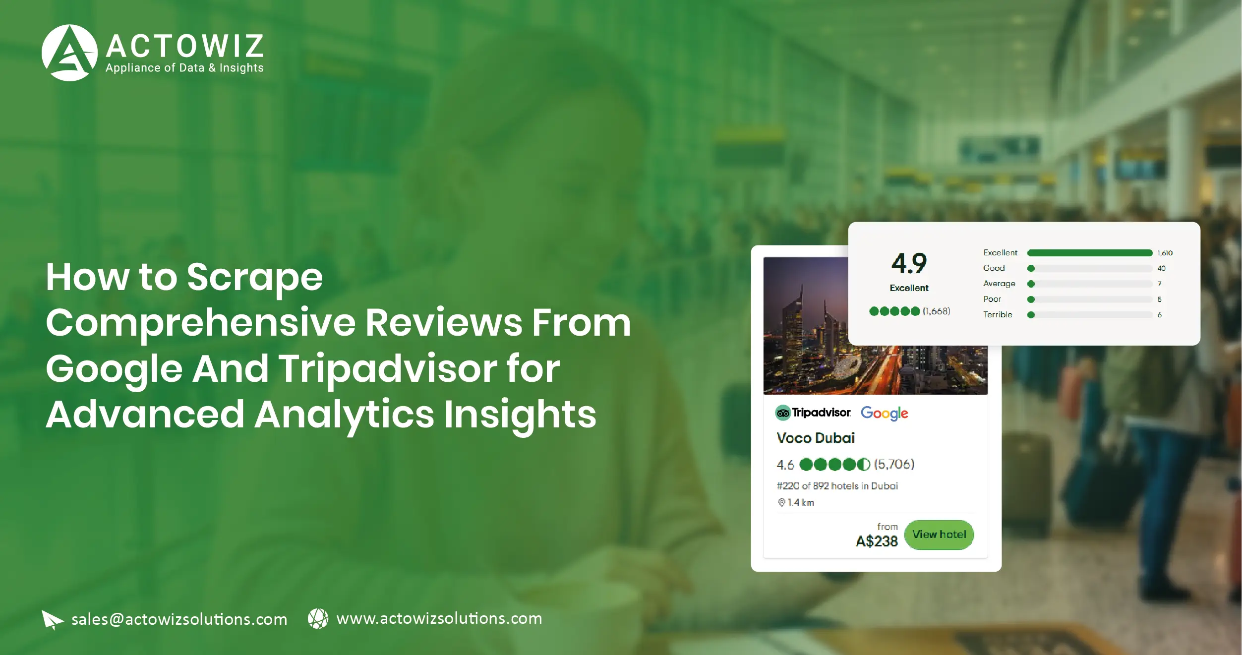 Scrape comprehensive reviews from Google and TripAdvisor